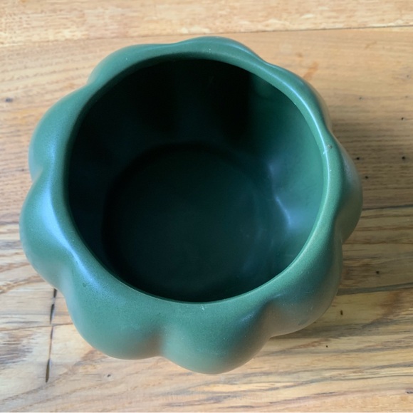 Pumpkin Vase / Bowl. Gold to Green Fade - Picture 3 of 7
